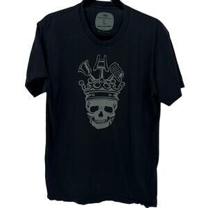 Three Floyds brewing Co shirt men’s size large black skull beer